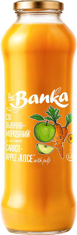 СІК ЯБЛУЧНО – МОРКВЯНИЙ ТМ "The Banka" 1л